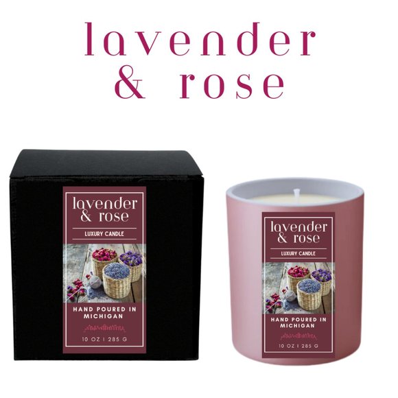 Lavender & Rose Luxury Candle - Picture 1 of 2